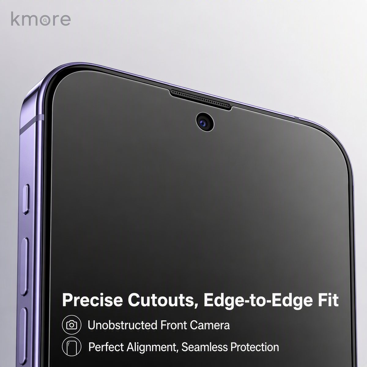 Precise cutout and edge fit kmore privacy film precise cutout and edge fit