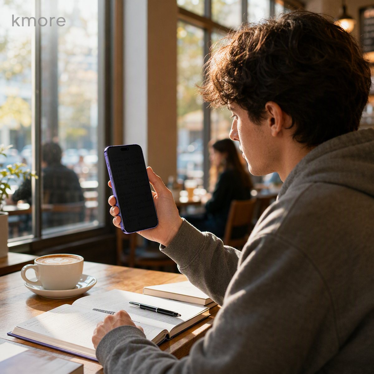 Privacy film in office use kmore privacy film in use at cafe office