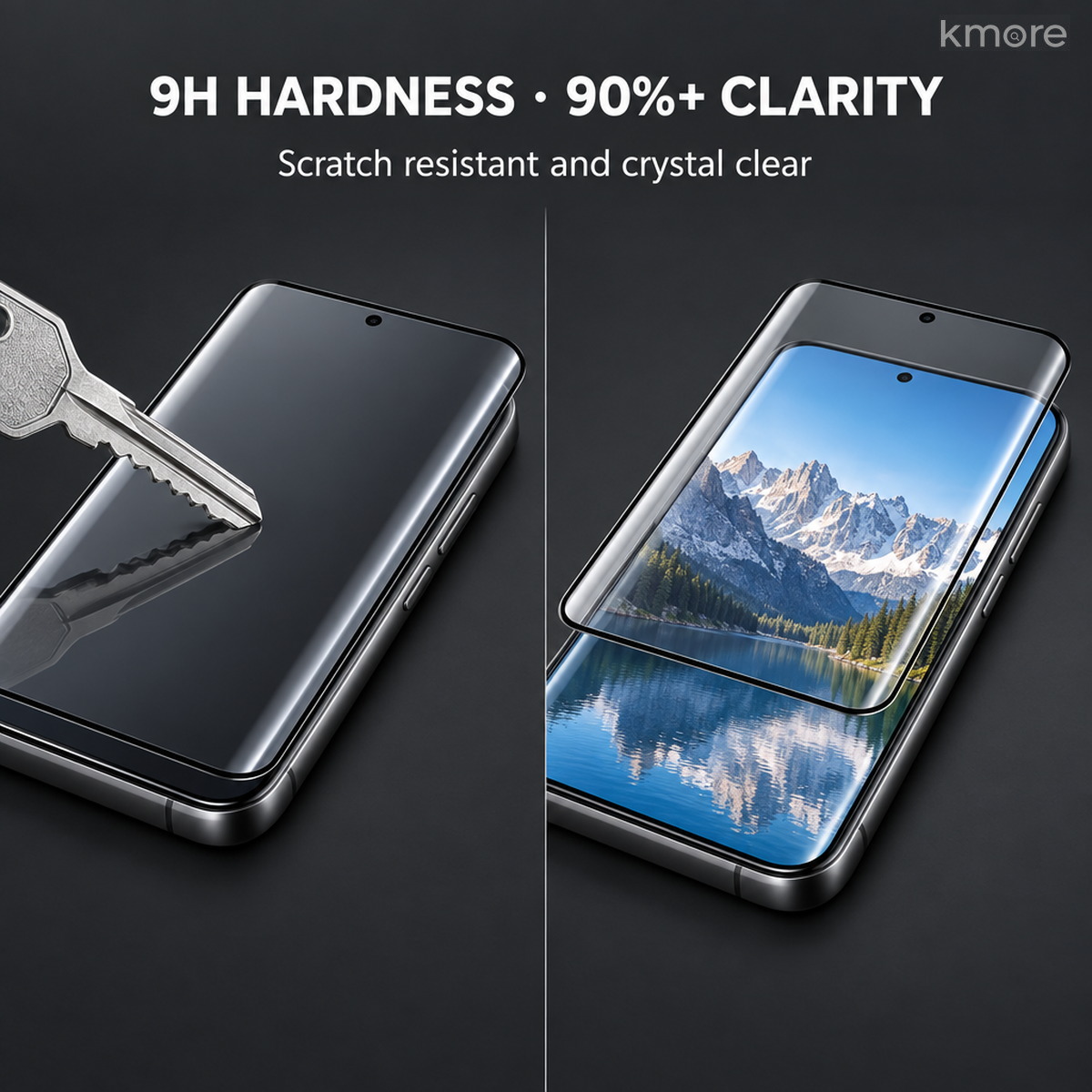 9H 硬度与高清高透 9h hardness and hd clarity of Mate 70 Pro curved glass film