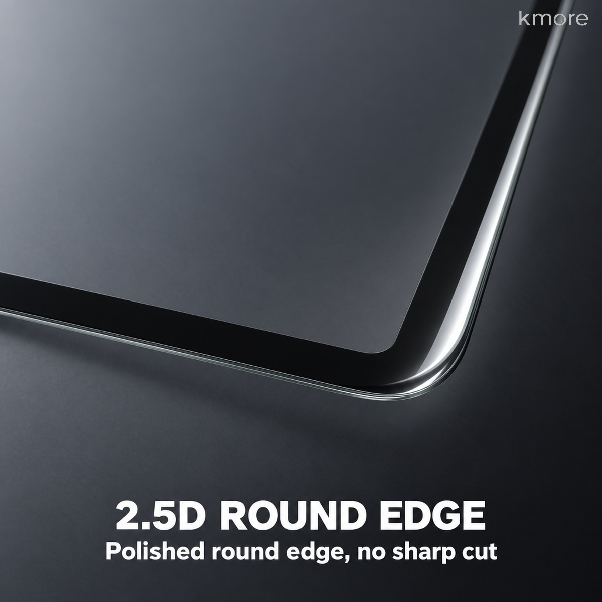 2.5D curved edge - smooth, non-cutting glass edge 2.5D curved edge rounded glass edge of Insta360 X5 screen film smooth to touch