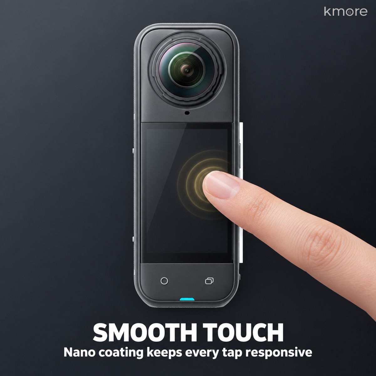 Nano coating - smooth touch, responsive taps nano coating smooth touch responsive taps on Insta360 X5 screen film