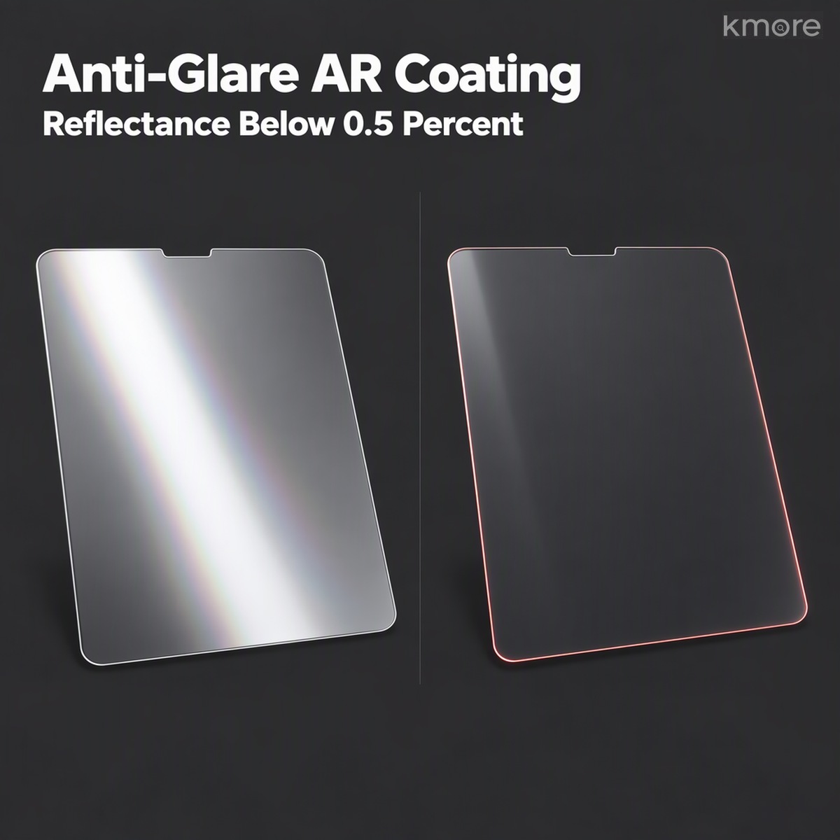 AR 增透防眩,反射率 ≤0.5% ar anti glare coating with low reflection below 0.5 percent