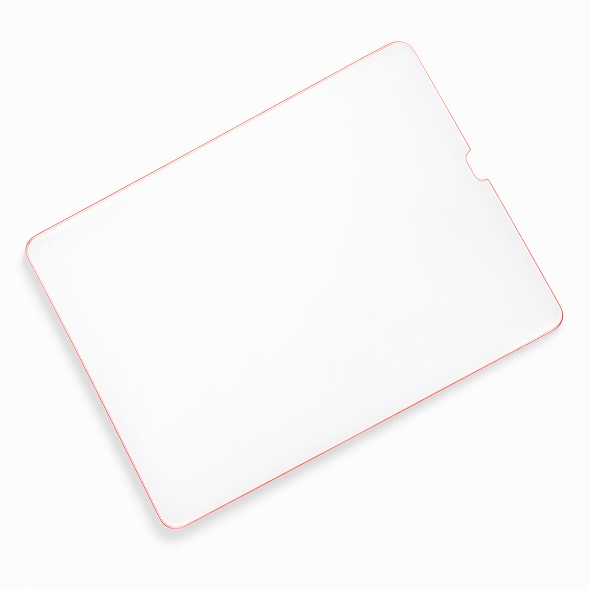 iPad red light eye care film tilted on white