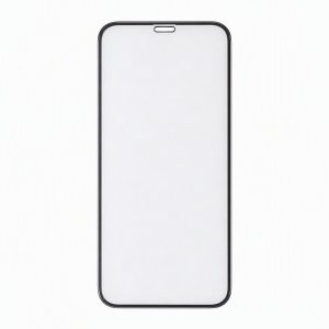 kmore bright edge frosted matte tempered glass screen protector on iPhone white background