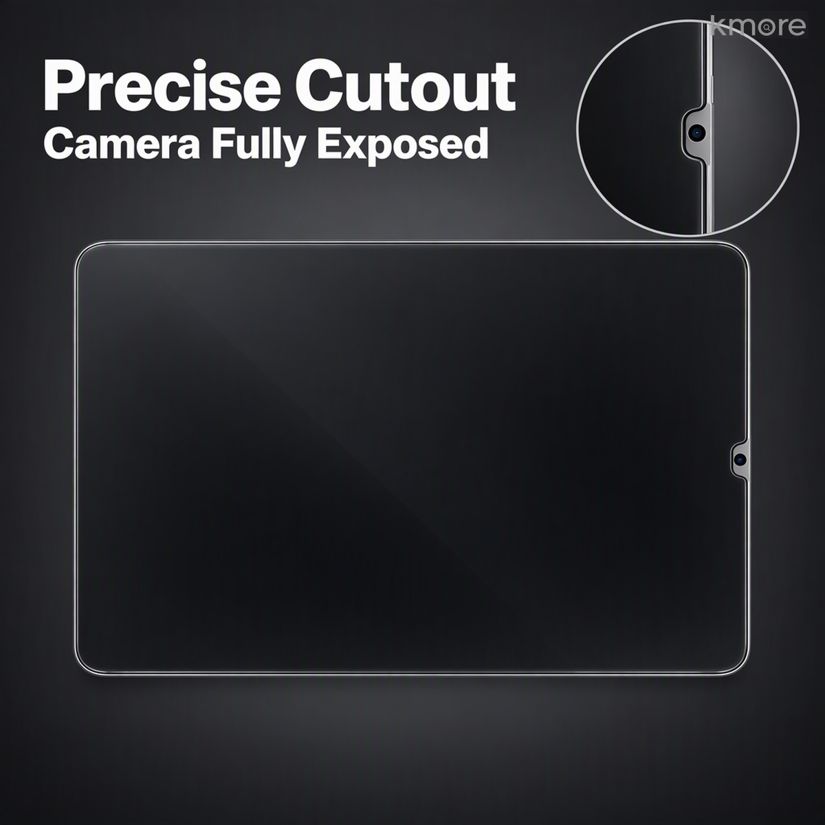 精准开孔,前摄避让不挡功能 precision cut camera notch on ipad privacy glass film